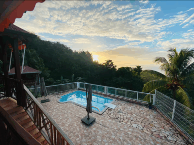 Villa calme & vue mer avec piscine – Bouillante