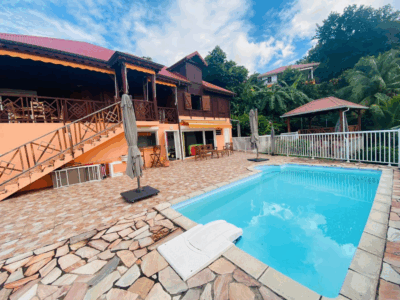 Villa calme & vue mer avec piscine – Bouillante
