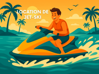 Location à l'heure - Jetski 3 places - Deshaies